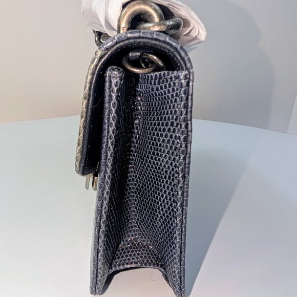 Chanel Blue and Grey Patchwork Lizard Skin Box Bag - Picture 3 of 16